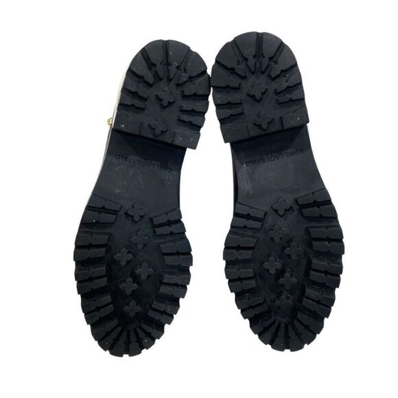 KARL LAGERFELD Leather Lug Sole Booties - Picture 5 of 8